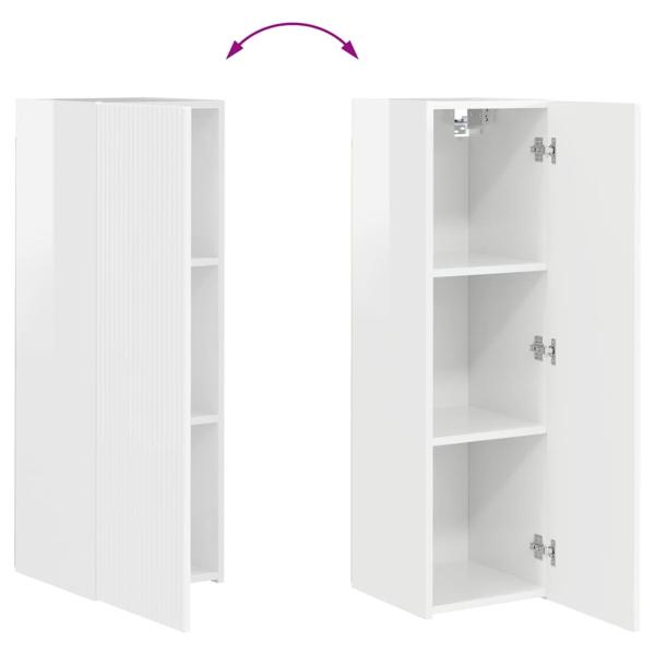 TV-Wandschrank Glänzend Weiß 30 x 31 x 100 cm Holzwerkstoff