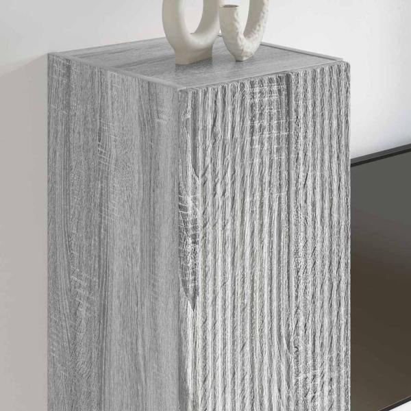 ARDEBO.de - TV-Wandschrank Graues Sonoma 30 x 31 x 100 cm Holzwerkstoff