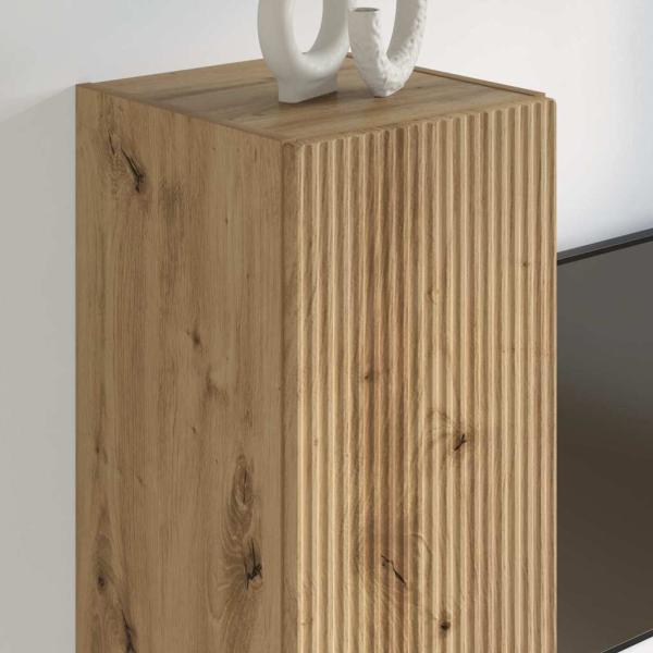 TV-Wandschrank 2 pcs Kunsthandwerk Eiche 30 x 31 x 100 cm