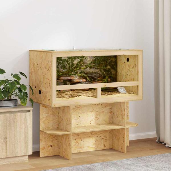 ARDEBO.de - Terrarium Braun 100 x 50 x 100 cm OSB