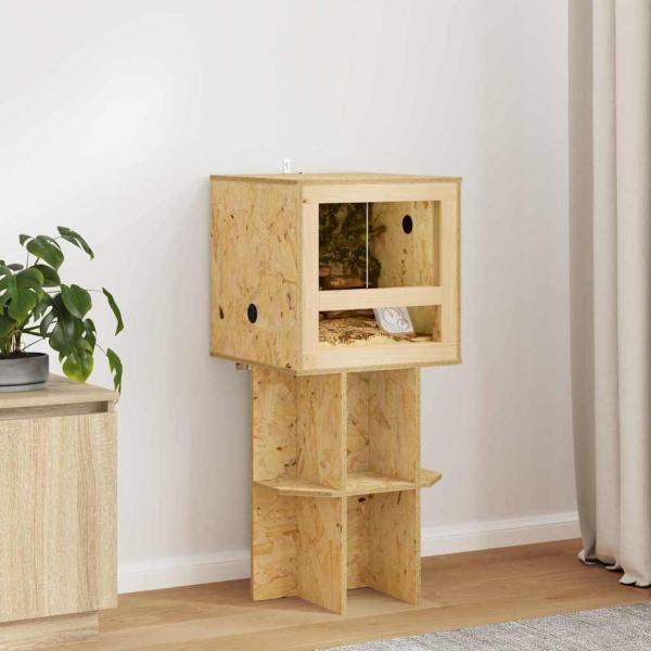 ARDEBO.de - Terrarium Braun 40 x 40 x 90 cm OSB