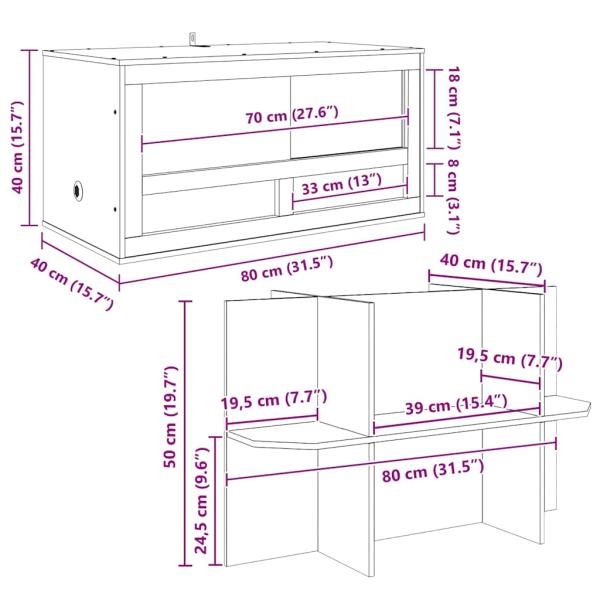 Terrarium Braun 80 x 40 x 90 cm OSB