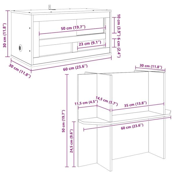 Terrarium Braun 60 x 30 x 80 cm OSB