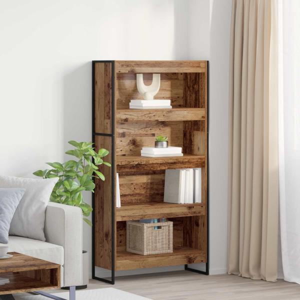 ARDEBO.de - Bücherregal 2 pcs Altholz 80 x 30 x 155 cm Holzwerkstoff