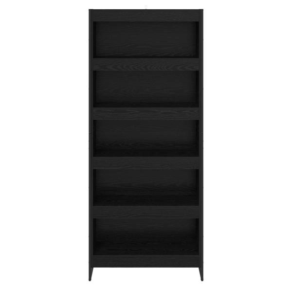 Bücherregal 2 pcs Schwarz Eichen-Optik 80 x 30 x 155 cm