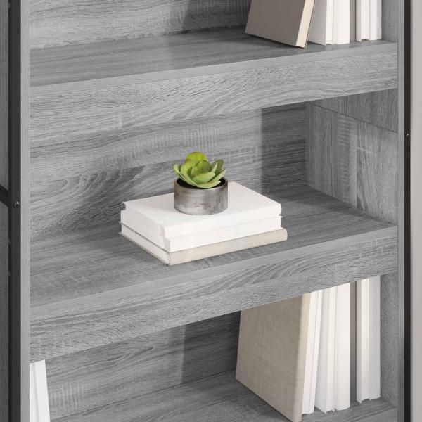 Bücherregal 2 pcs Graues Sonoma 80 x 30 x 155 cm Holzwerkstoff