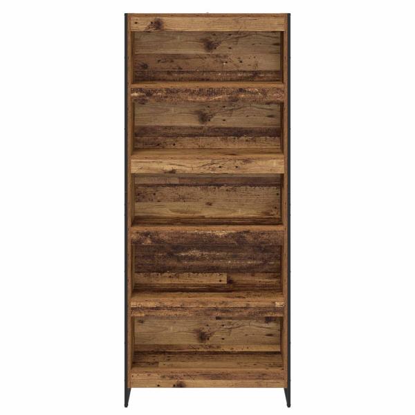 Bücherregal 2 pcs Altholz 80 x 30 x 155 cm Holzwerkstoff