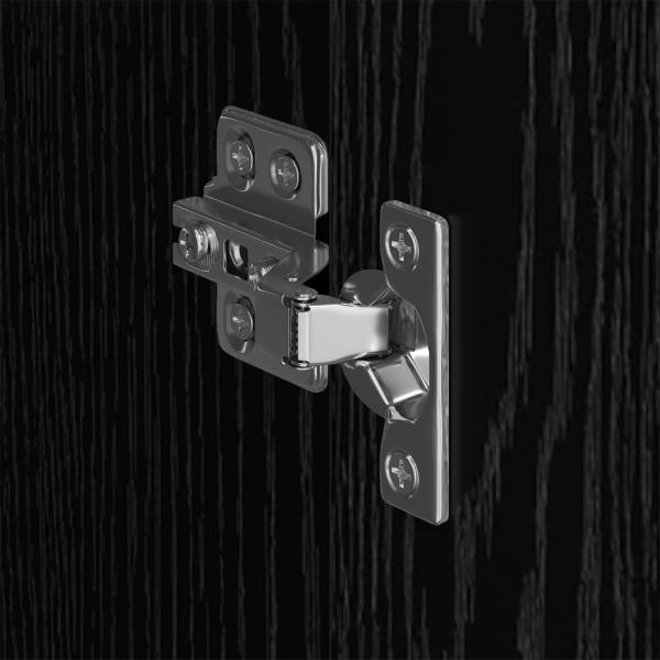 Warderobe mit Tür 2 pcs Schwarz Eichen-Optik 50 x 50 x 200 cm