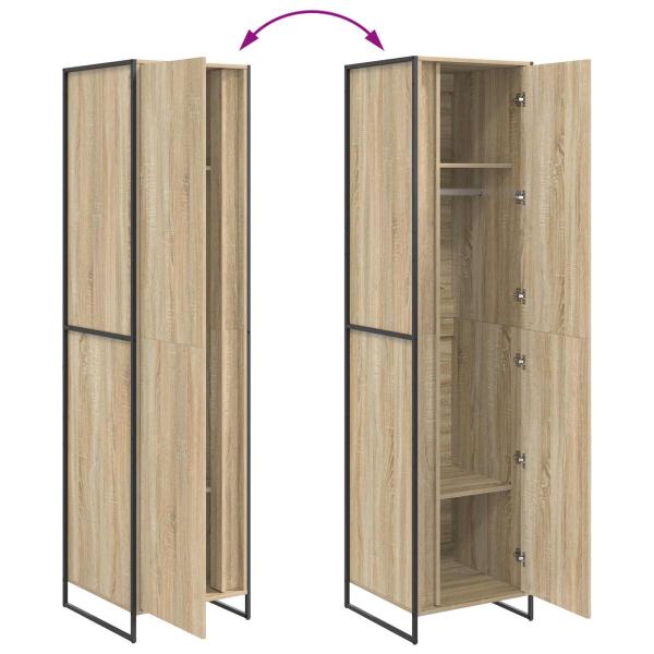Warderobe mit Tür 2 pcs Sonoma 50 x 50 x 200 cm Holzwerkstoff
