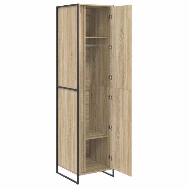 Warderobe mit Tür 2 pcs Sonoma 50 x 50 x 200 cm Holzwerkstoff
