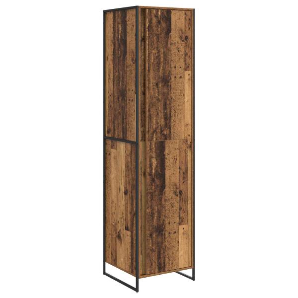 Warderobe mit Tür 2 pcs Altholz 50 x 50 x 200 cm Holzwerkstoff