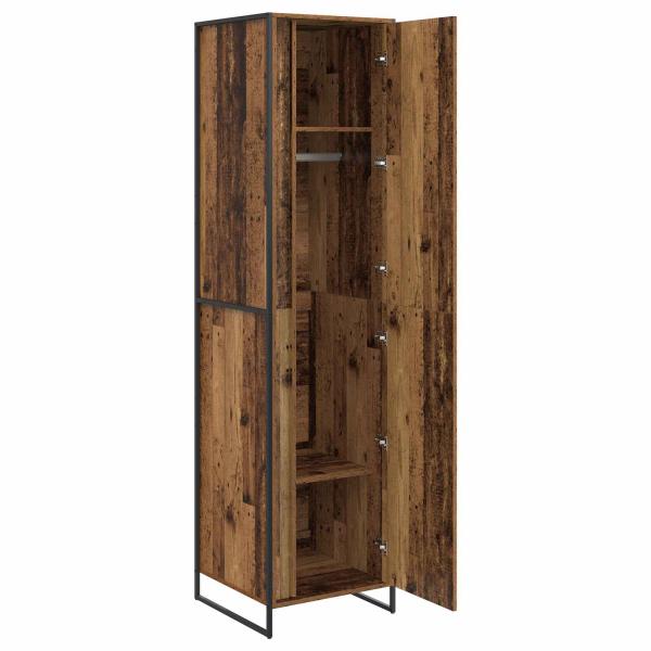 Warderobe mit Tür 2 pcs Altholz 50 x 50 x 200 cm Holzwerkstoff