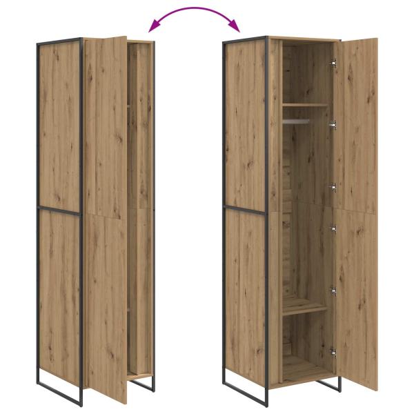 Warderobe mit Tür 2 pcs Kunsthandwerk Eiche 50 x 50 x 200 cm