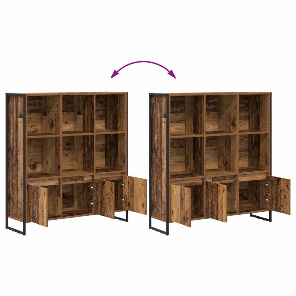 Bücherregal 2 pcs Altholz 99,5 x 30 x 108,5 cm Holzwerkstoff