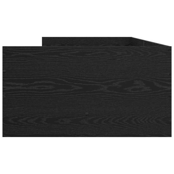 Bettrahmen mit Schubladen Schwarz Eichen-Optik 90 x 190 cm