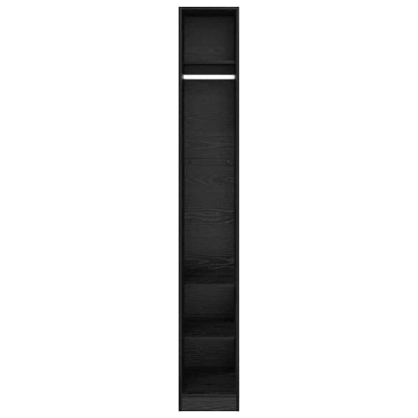 Kleiderschrank Schwarz Eichen-Optik 50 x 30 x 200 cm