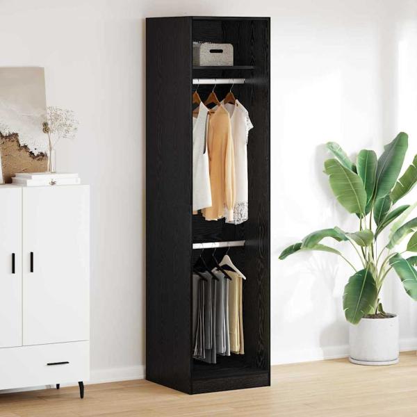 ARDEBO.de - Kleiderschrank Schwarze Eiche 50 x 50 x 200 cm Holzwerkstoff