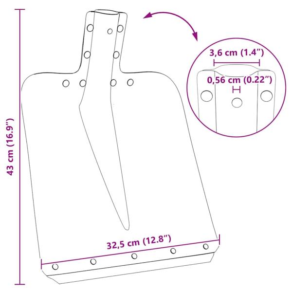 Schaufelkopf 4 pcs Silber 41,5 x 32,5 cm Aluminium
