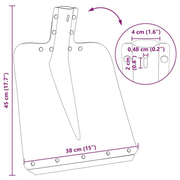 Schaufelkopf Silber 45 x 38 cm Aluminium