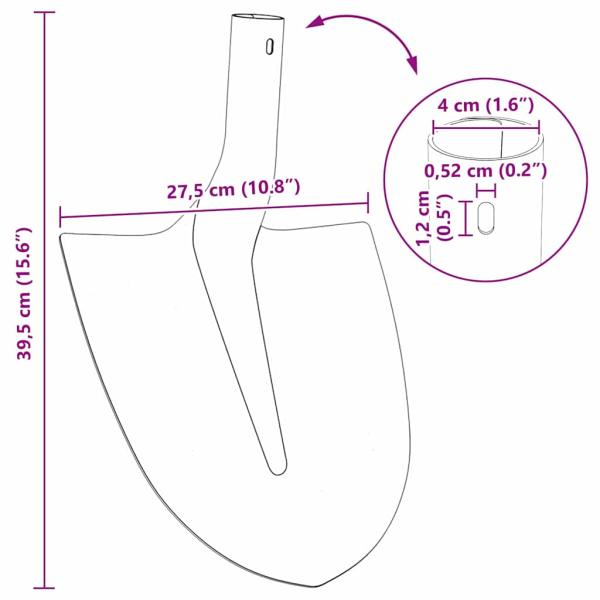 Schaufelkopf 4 pcs Rot 39,5 x 27,5 cm Pulverbeschichteter Stahl