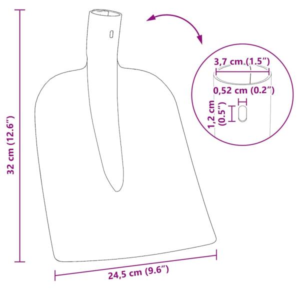 Schaufelkopf 4 pcs Rot 32 x 24,5 cm Pulverbeschichteter Stahl