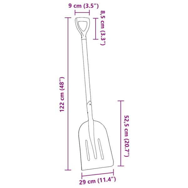 Schaufel Silber 29 x 122 cm Aluminium