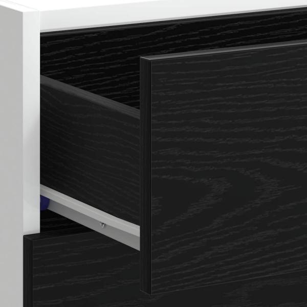 Küchenunterschrank Riga Schwarz Eichen-Optik 40 x 46 x 81.5 cm