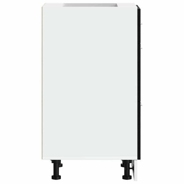 Küchenunterschrank Riga Schwarz Eichen-Optik 40 x 46 x 81.5 cm