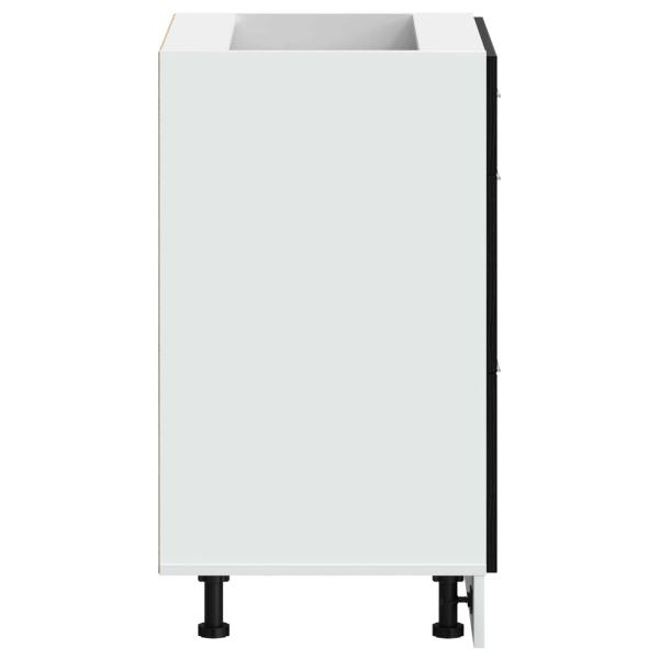 Küchenunterschrank Riga Schwarz Eichen-Optik 60 x 46 x 81,5 cm