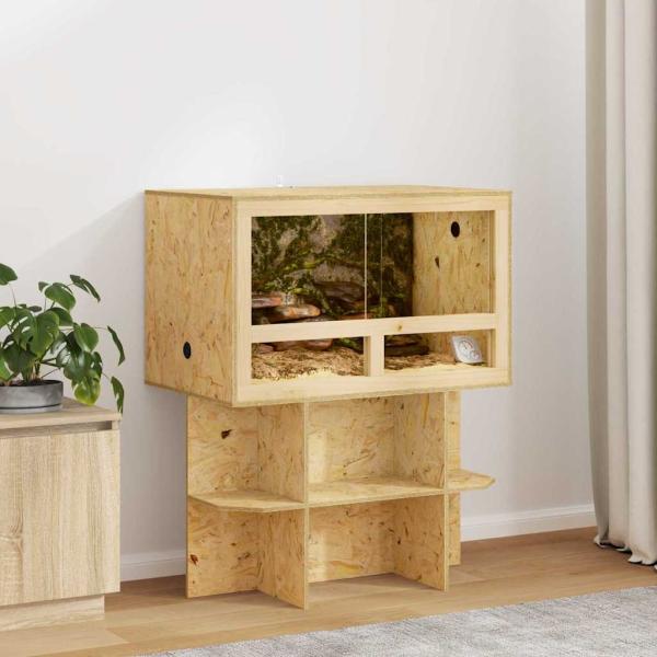 ARDEBO.de - Terrarium Braun 80 x 50 x 50 cm OSB