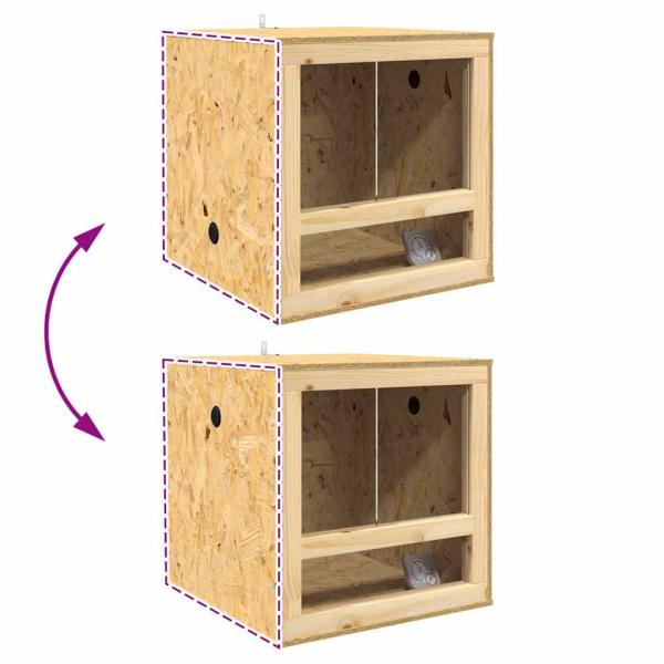 Terrarium Braun 50 x 50 x 50 cm OSB