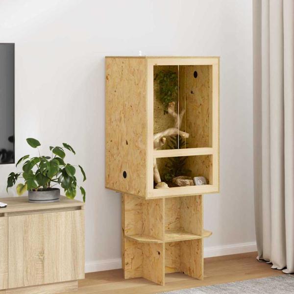 ARDEBO.de - Terrarium Braun 50 x 50 x 80 cm OSB