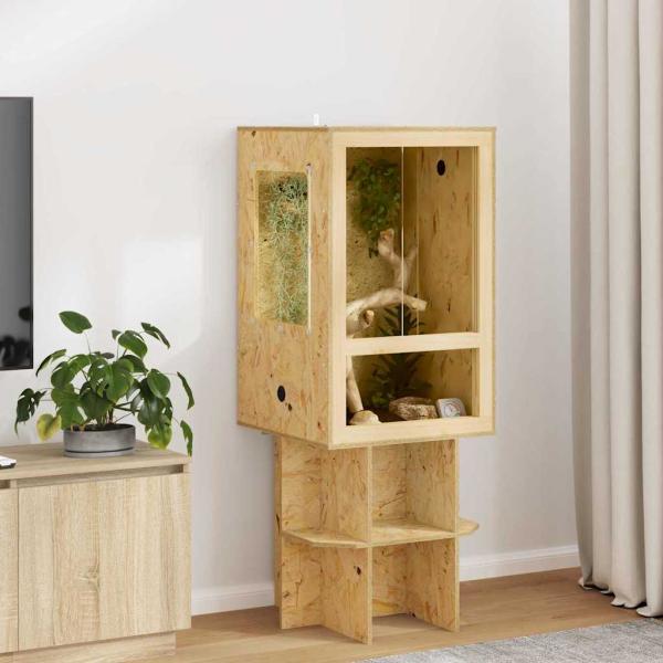 ARDEBO.de - Terrarium Braun 50 x 50 x 80 cm OSB