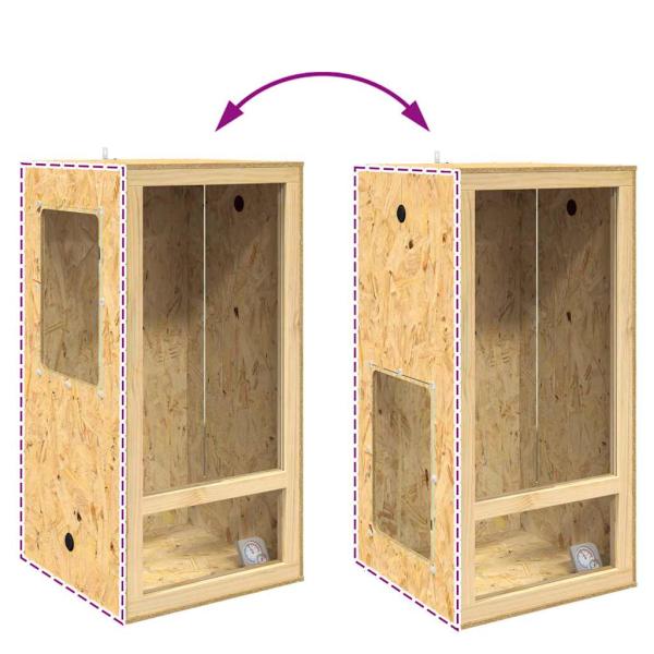 Terrarium Braun 50 x 50 x 100 cm OSB