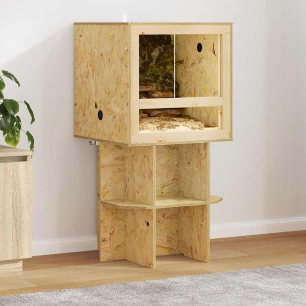 ARDEBO.de - Terrarienbasis Braun 50 x 50 x 50 cm OSB