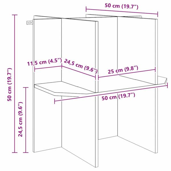 Terrarienbasis Braun 50 x 50 x 50 cm OSB
