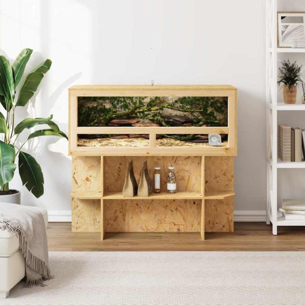 Terrarienbasis mit Regal Braun 100 x 40 x 50 cm OSB