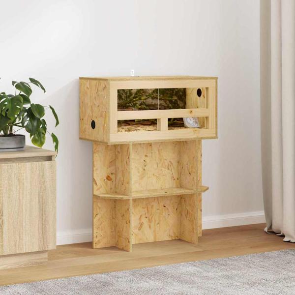 ARDEBO.de - Terrarienbasis mit Regal Braun 60 x 30 x 50 cm OSB