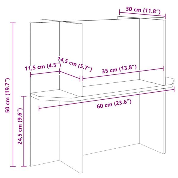 Terrarienbasis mit Regal Braun 60 x 30 x 50 cm OSB