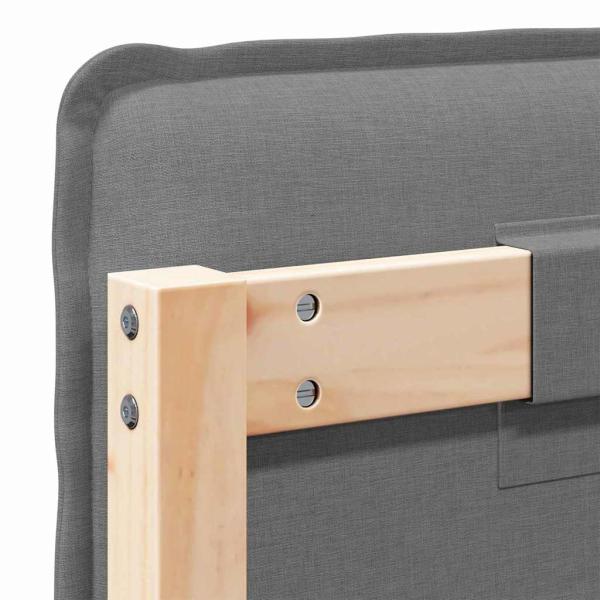 Gepolstertes Kopfteil Natürlich und Hellgrau 200 cm