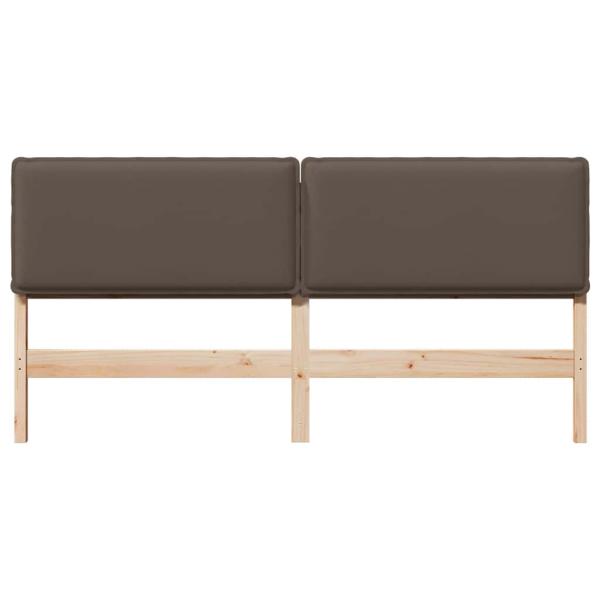 Gepolstertes Kopfteil Natürlich und Hellgrau 200 cm