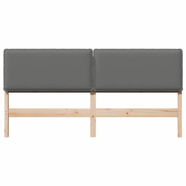 Gepolstertes Kopfteil Natürlich und Hellgrau 180 cm