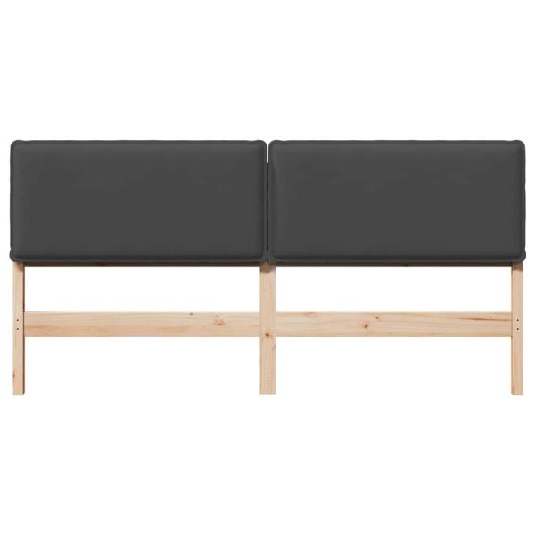 Gepolstertes Kopfteil Natürlich und Dunkelgrau 180 cm