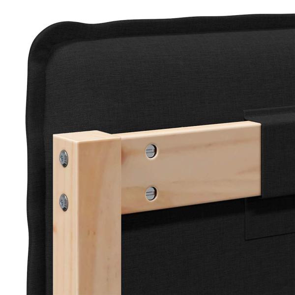 Gepolstertes Kopfteil mit Kopfteil Natürlich und Schwarz 180 cm