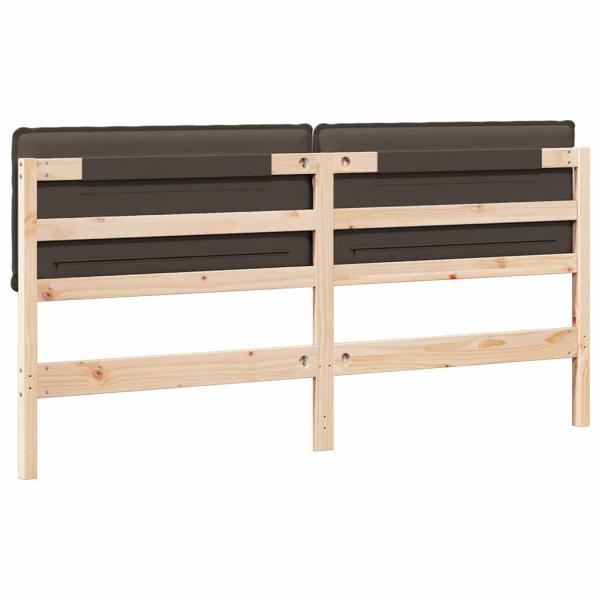 Gepolstertes Kopfteil Natürlich und Hellgrau 180 cm