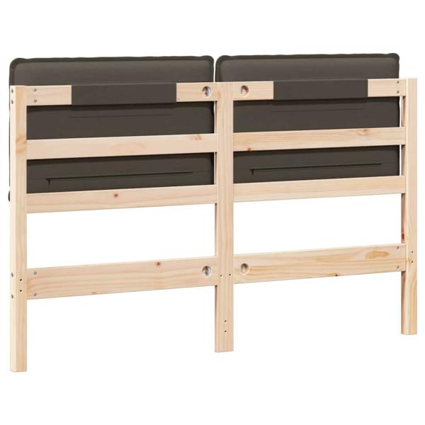 Gepolstertes Kopfteil Natürlich und Hellgrau 160 cm