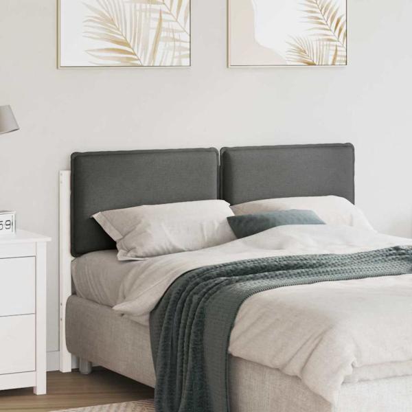 ARDEBO.de - Gepolstertes Kopfteil mit Kopfteil Weiß und Hellgrau 160 cm