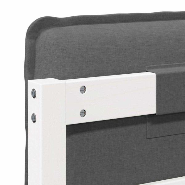 Gepolstertes Kopfteil mit Kopfteil Weiß und Hellgrau 150 cm