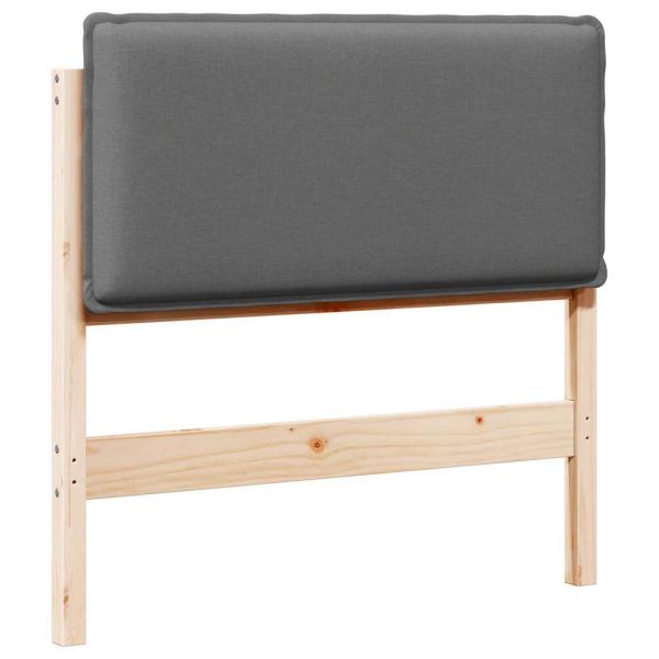 Gepolstertes Kopfteil mit Kopfteil Natürlich und Hellgrau 80 cm