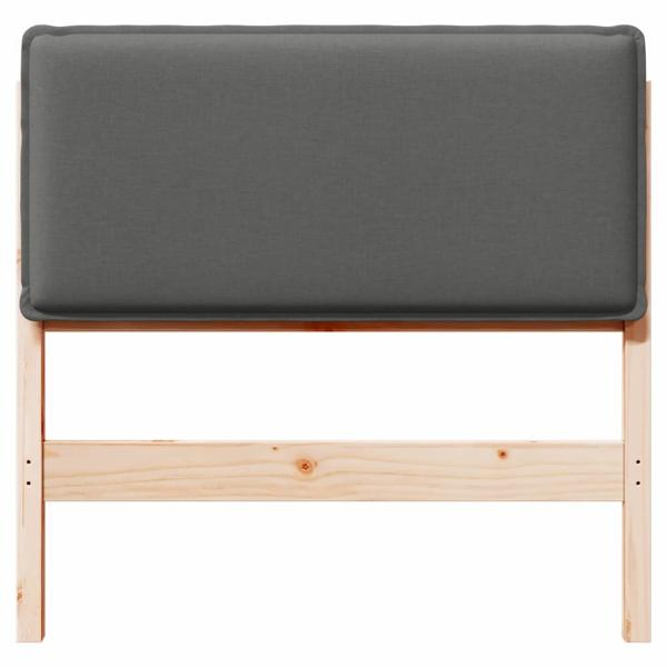 Gepolstertes Kopfteil mit Kopfteil Natürlich und Hellgrau 80 cm